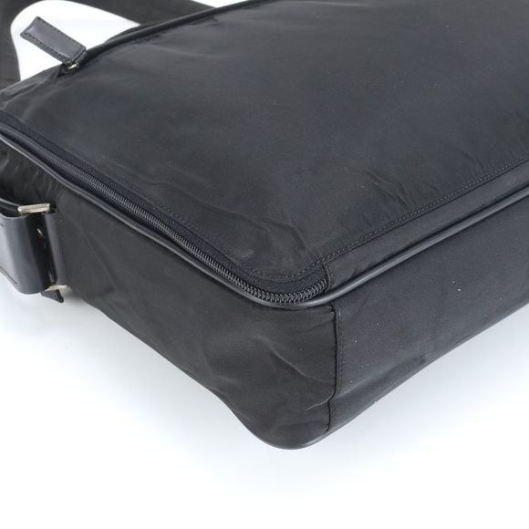 Prada Tessuto Nylon Triangle Logo Leather 2WAY Business Bag Crossbody Shoulder - Picture 4 of 9